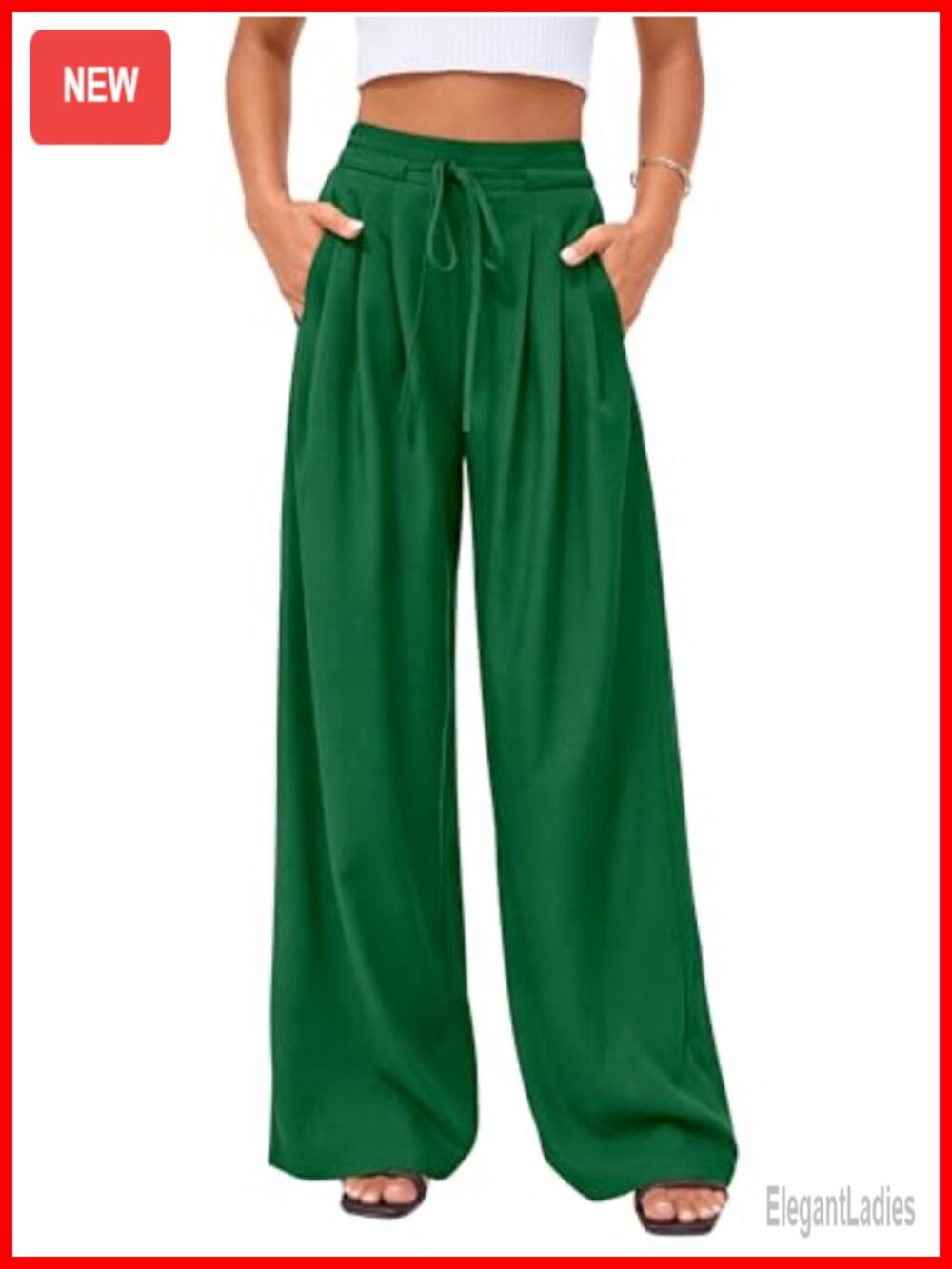 Wide Leg Dress Pants High Waist Pleated Palazzo Business Casual Trousers with